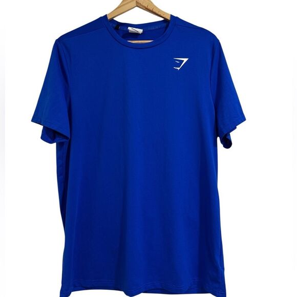 Gymshark workout Royal Blue Short Sleeve Tee EUC - Picture 1 of 4